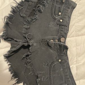 Black One Teaspoon denim shorts
